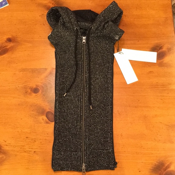 New VERONICA BEARD Silver/Blk Otis Hoodie Dickey - Picture 3 of 8